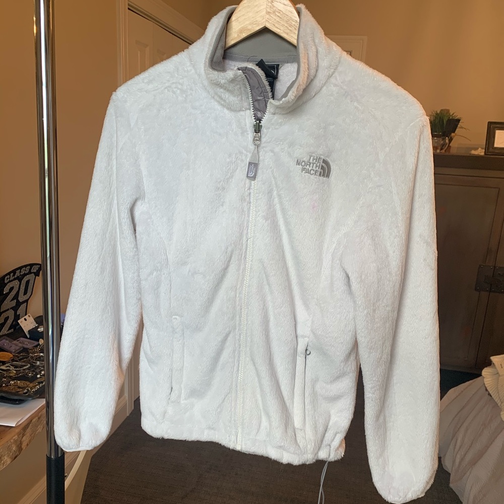 white north face jacket